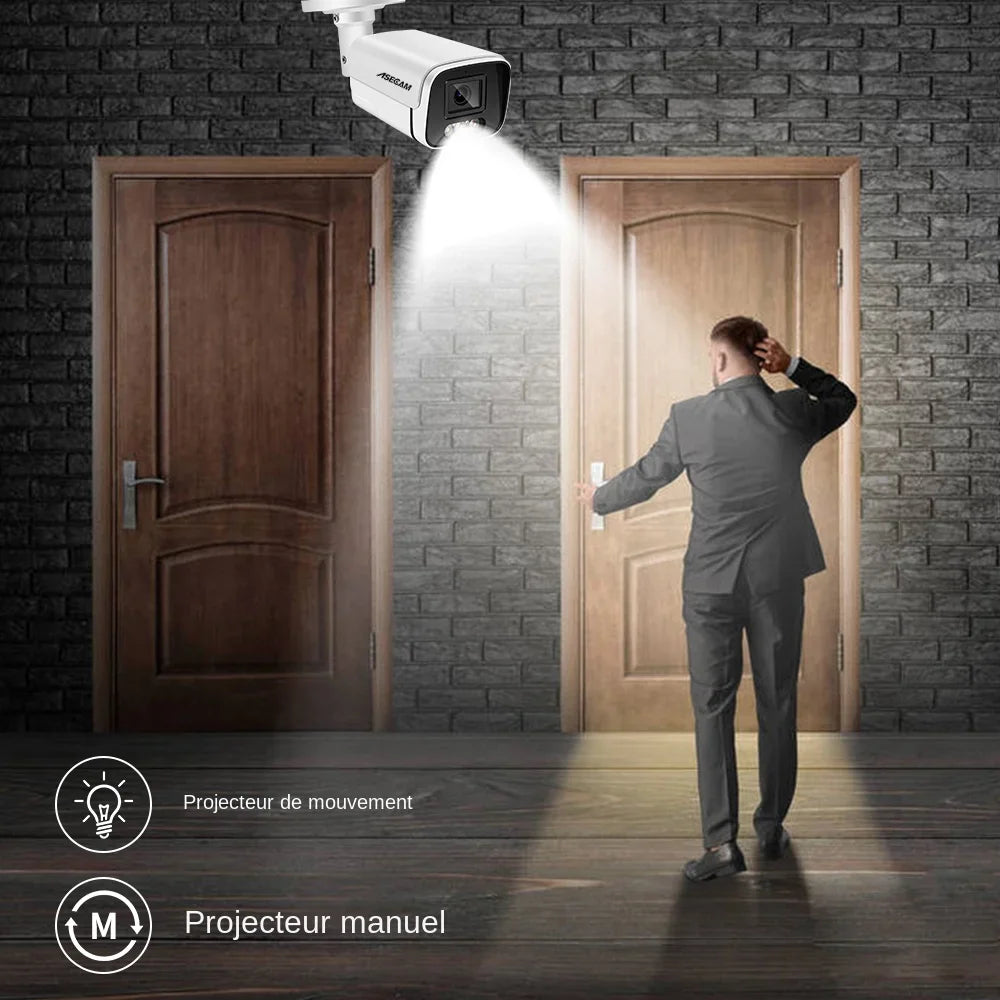 Caméra De Surveillance Extérieure 8 MP 4K PoE H.265