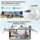 Caméra De Surveillance WiFi 4K À Double Objectif