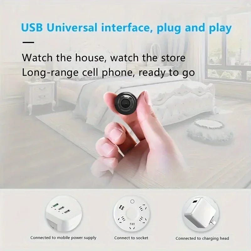 Mini Caméra Wi-Fi 1080P avec Vision Nocturne