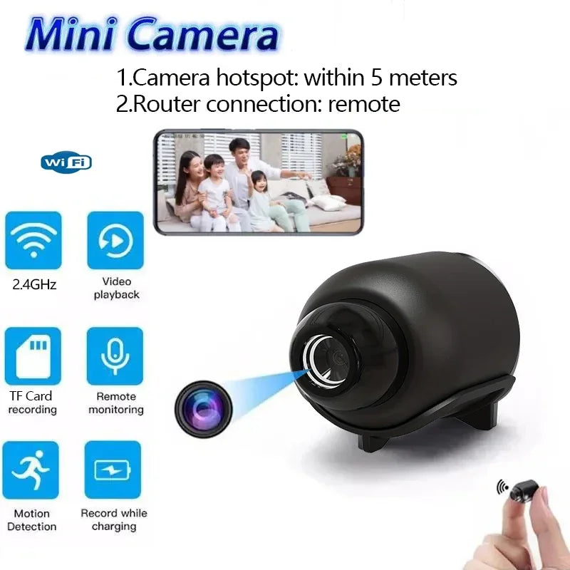 Mini Caméra Wi-Fi 1080P avec Vision Nocturne