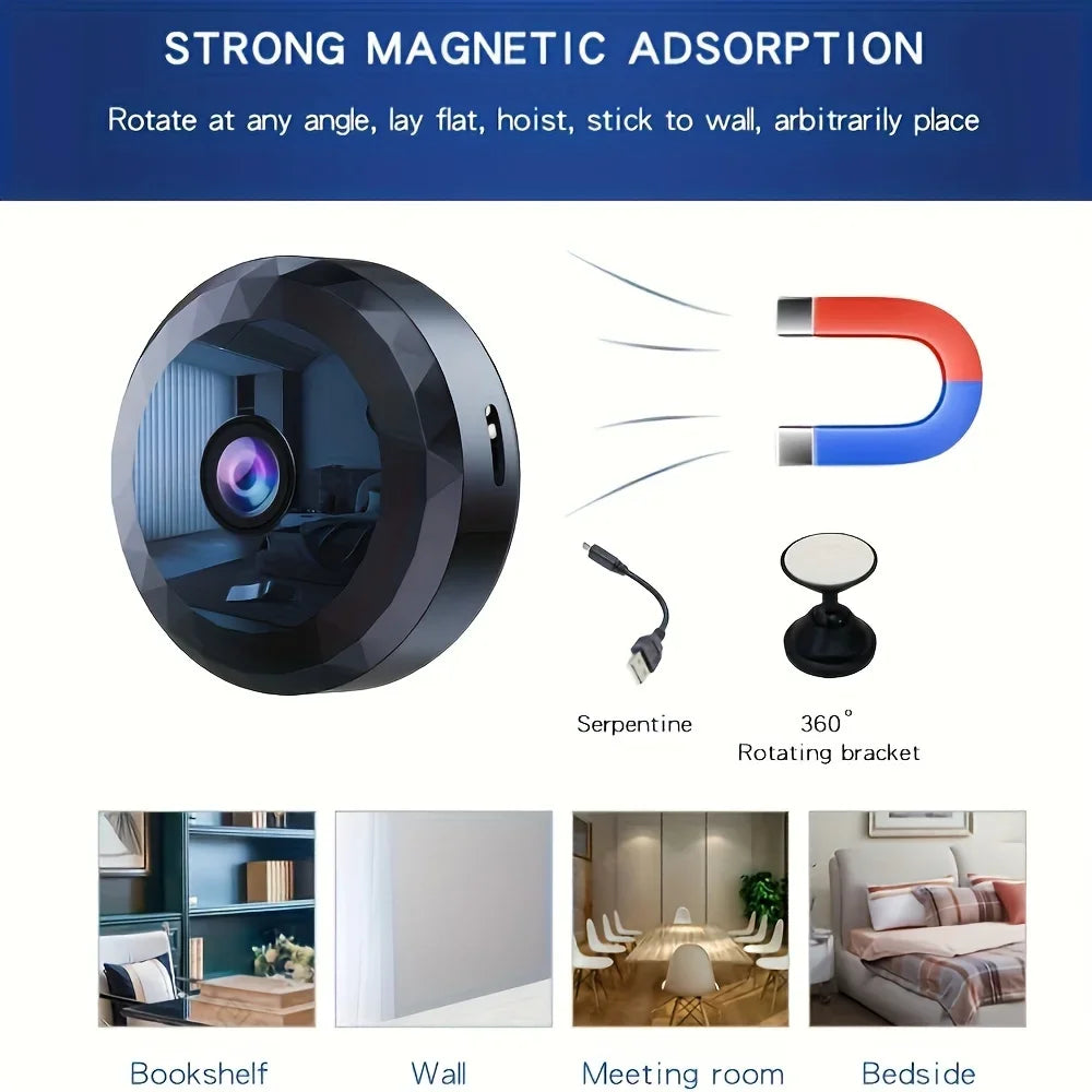 Mini Caméra WiFi avec Vision Nocturne et Détection De Mouvement
